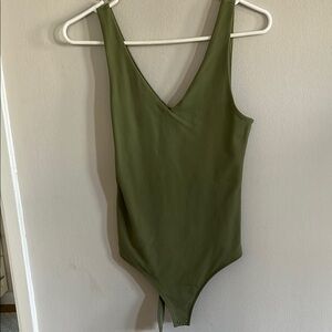 Abercrombie Olive Green Sleeveless Bodysuit